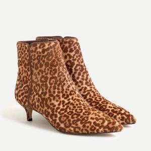 J.Crew Fiona Kitten-heel Ankle Boots in Calf Hair 6.5